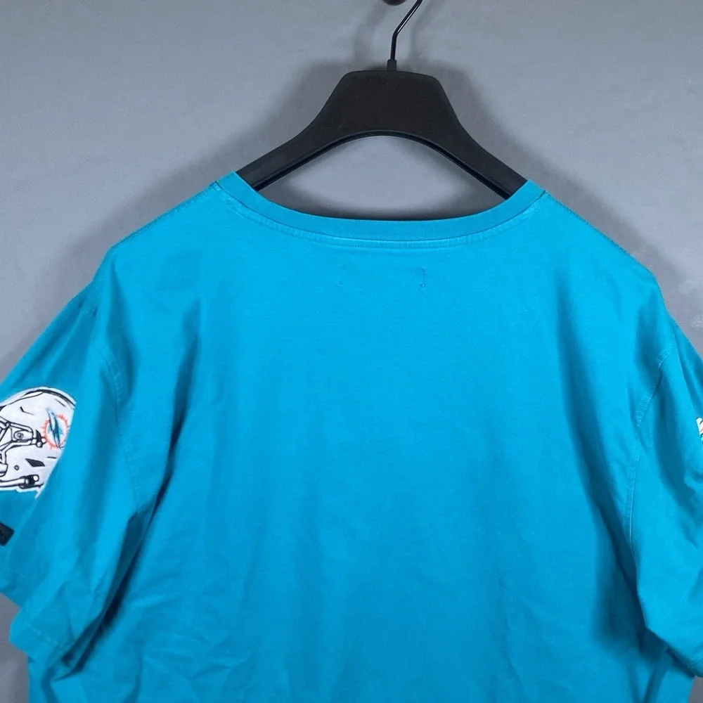 Miami‎ Dolphins Pro Standard Luxury Athletic Shirt Teal Blue Embroidered 2XL NFL